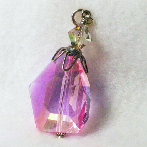 Pink &amp; Purple Haze Crystal Pendant