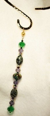 Clothing Optional Necklace: Going Green with Russian Serpentine, and Lampwork Beads