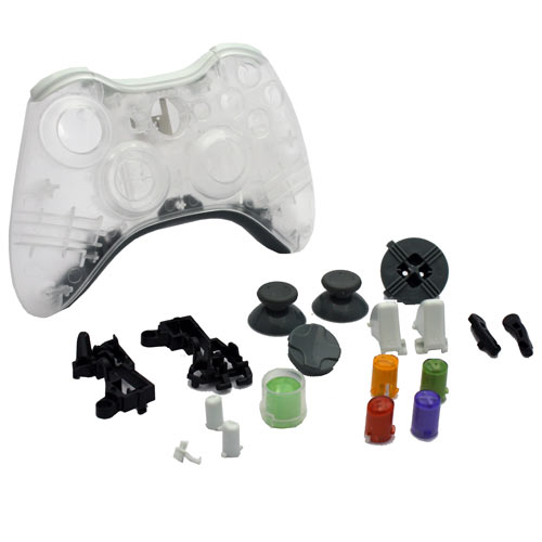 Xbox 360 Custom Color Controller Shell (Crystal Clear) - New