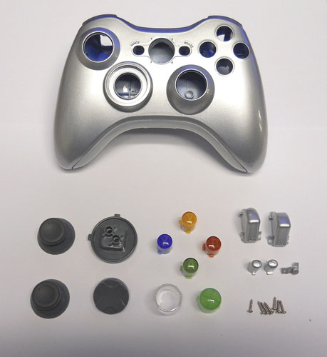 Xbox 360 Premium Color Controller Shell (Matte Silver) - New