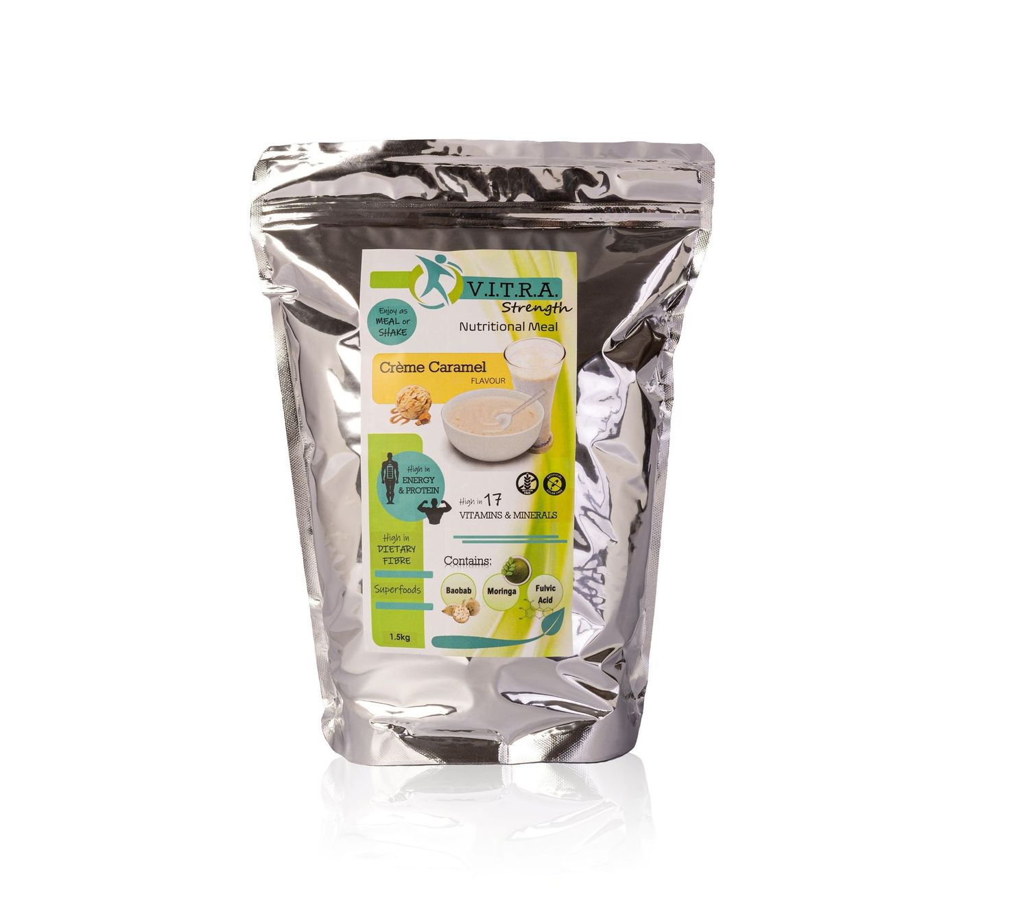 VITRA STRENGTH 1.5kg  Crème Caramel Flavour