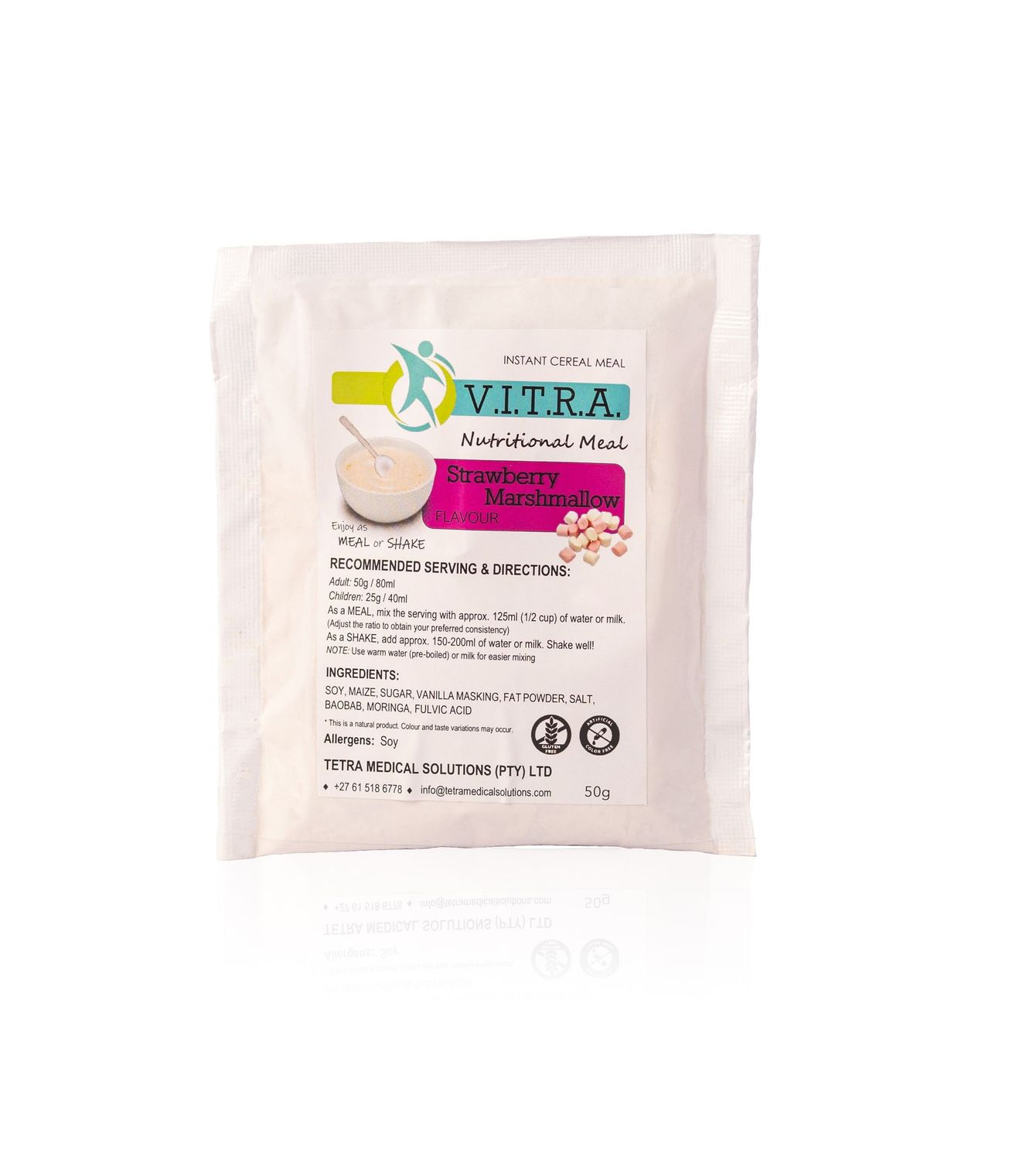 VITRA STRENGTH 30 x 50g Sachets Strawberry Marshmallow Flavour