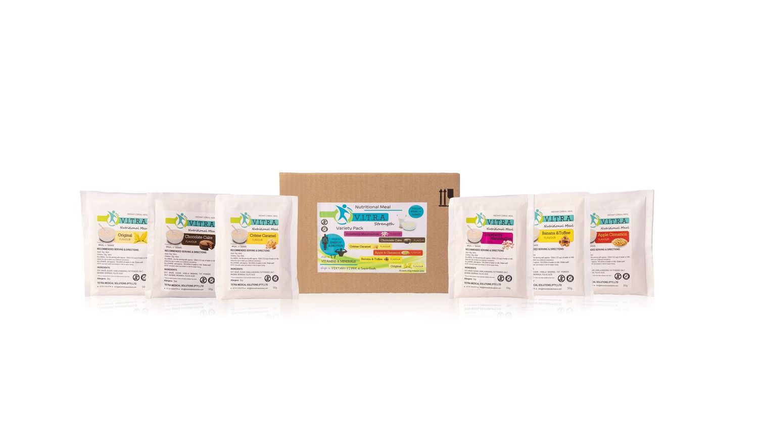 VITRA STRENGTH 30 x 50g Sachets VARIETY PACK (All 6 flavours)