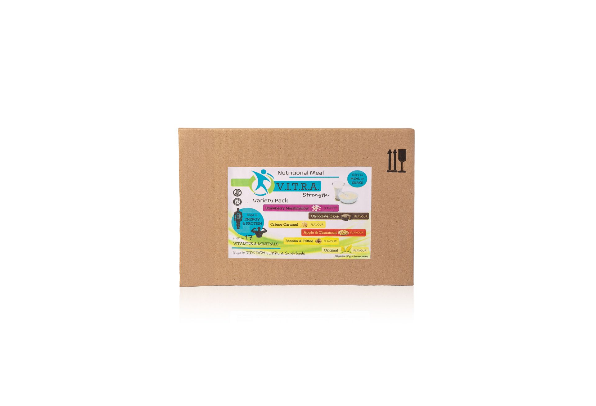 VITRA STRENGTH 30 x 50g Sachets VARIETY PACK (All 6 flavours)