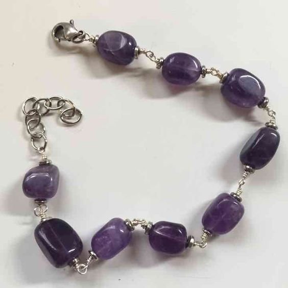 Amethyst/Silver Bracelet