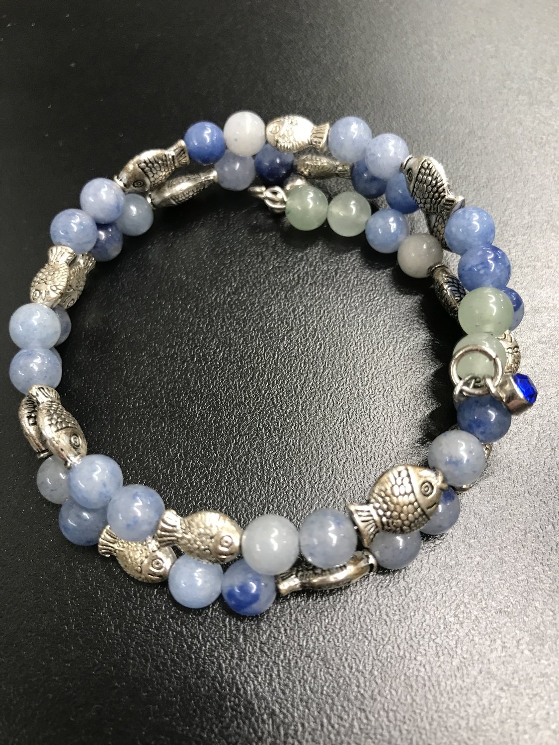Blue Agate Fish Wrap