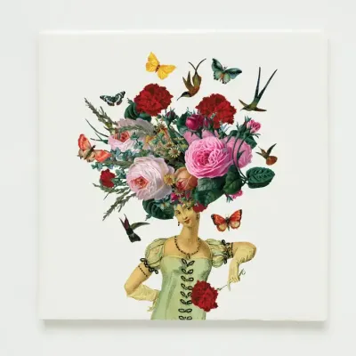 Wandtegel Lylies, dame floral