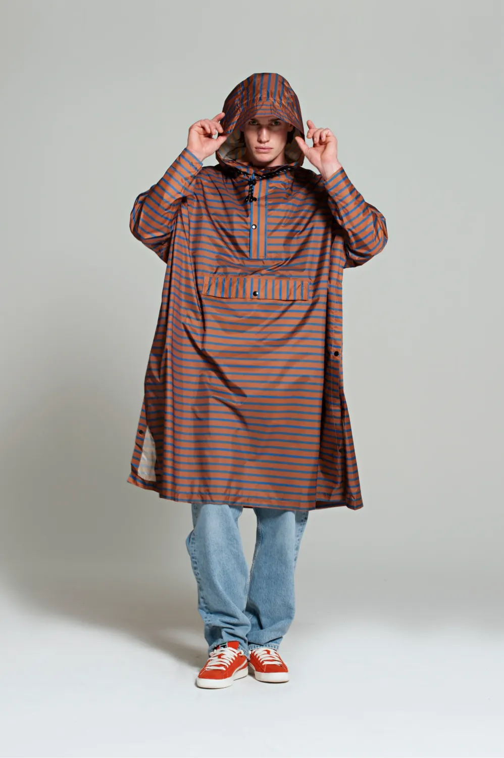 Rainkiss regenponcho, Breton blue