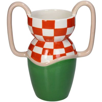 Vaas groen oranje check