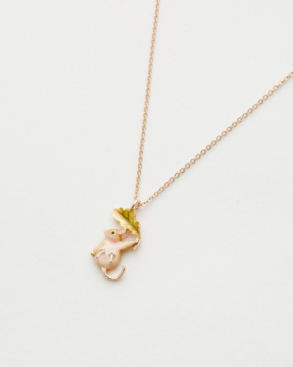 Fable ketting muis met blad