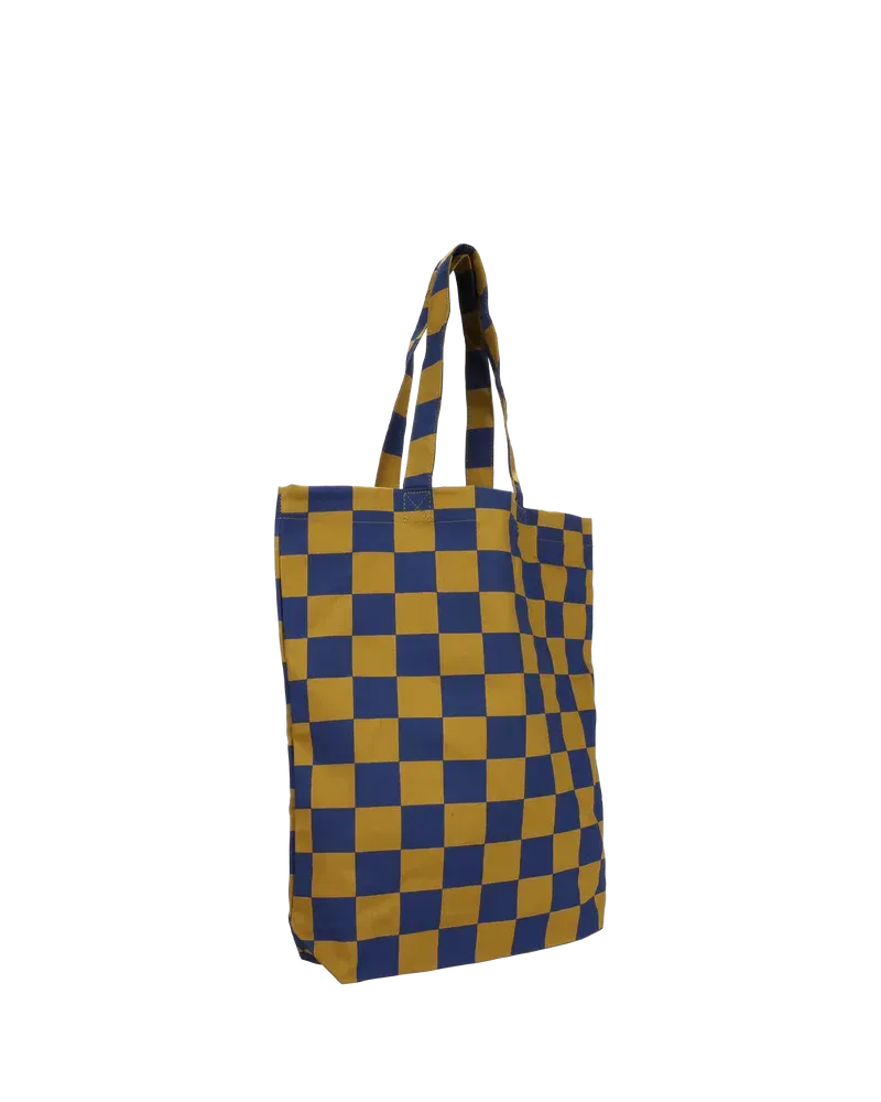 Tas checkerboard blauw groen