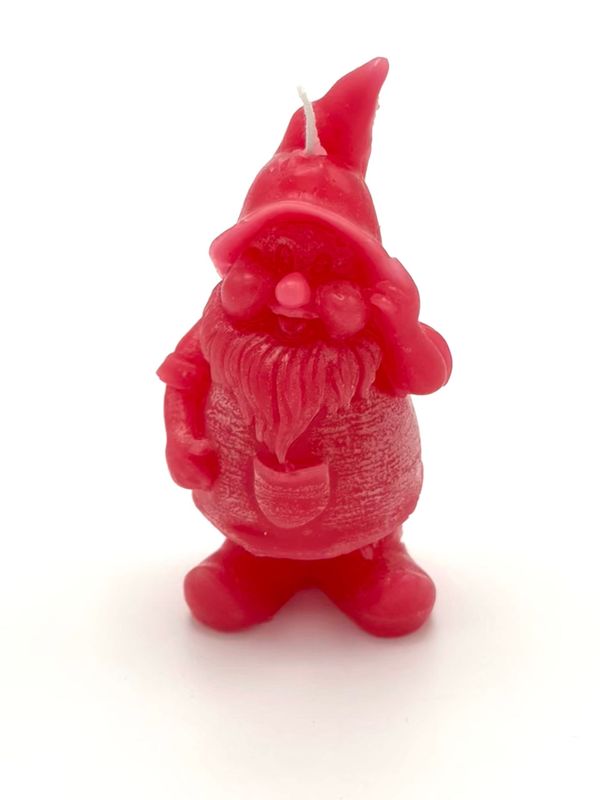 Kabouter kaars rood