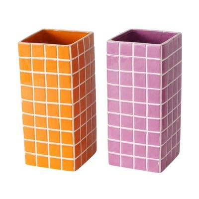Vaas Cube oranje