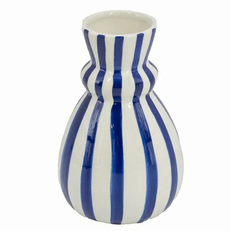 Vaasje stripe blauw