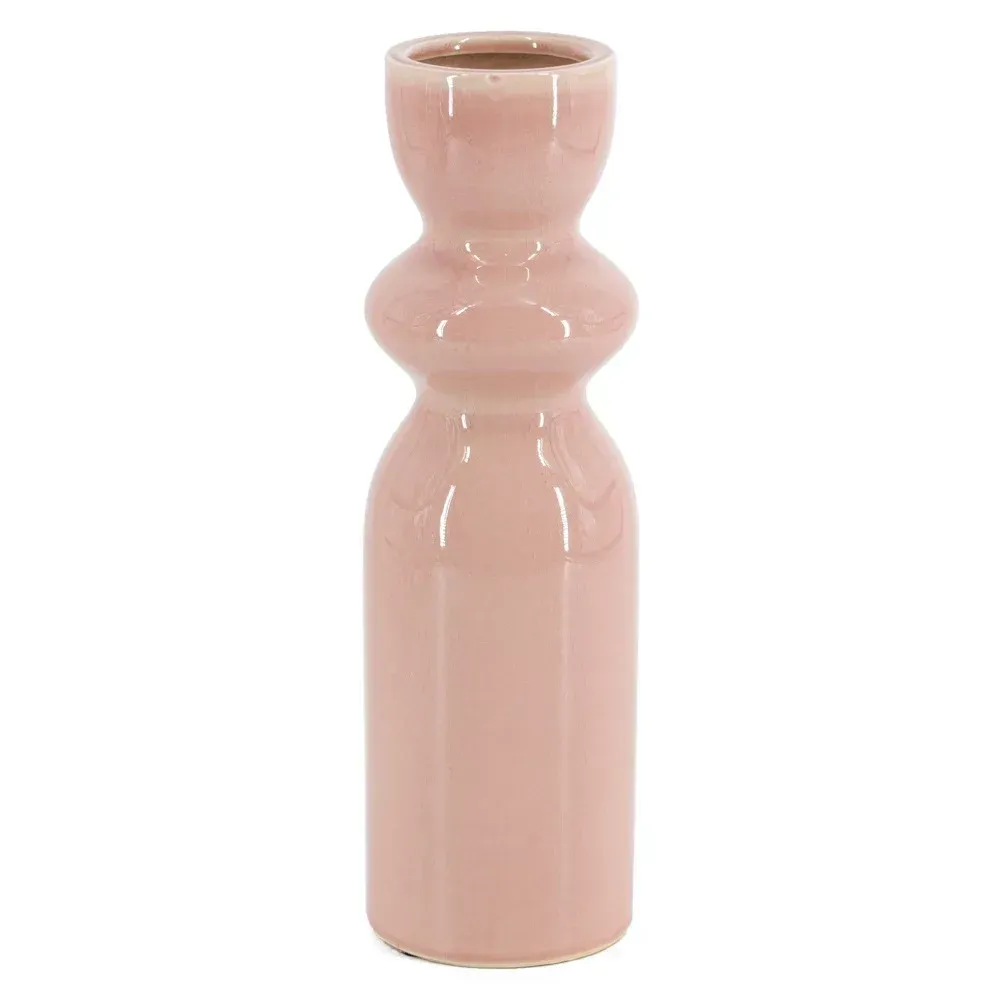 Aardewerk vaas pink