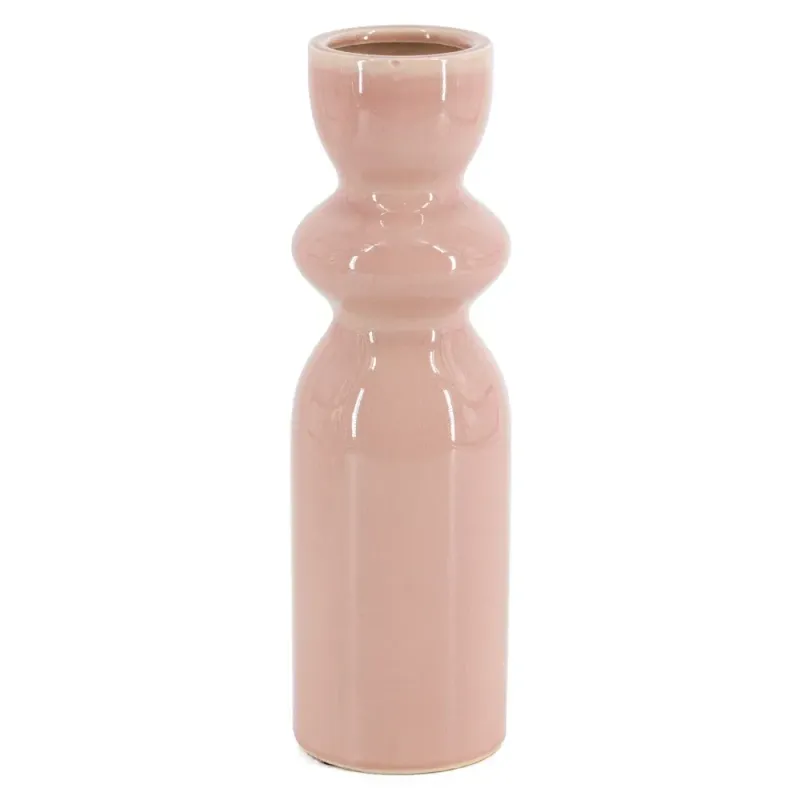 Aardewerk vaas pink