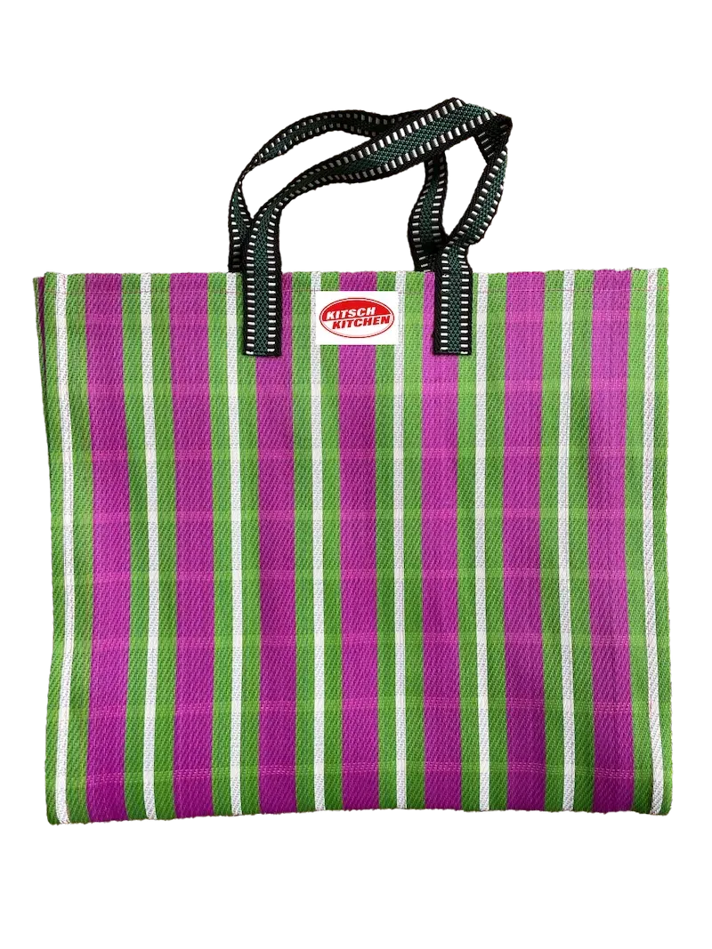 Shopper Kitsch Kitchen groen/roze