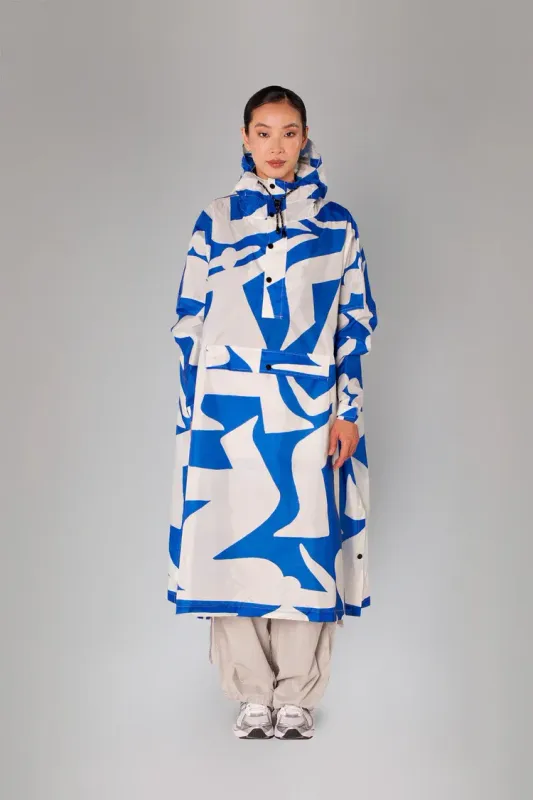 Rainkiss regenponcho Blue dance