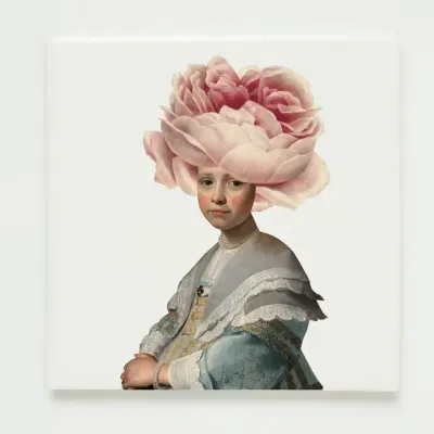 Wandtegel Lylies, Rijksmuseum meisje met roos