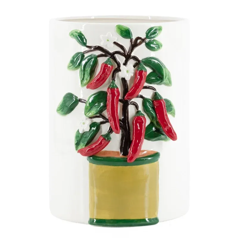 Vaas /bloempot rode pepers