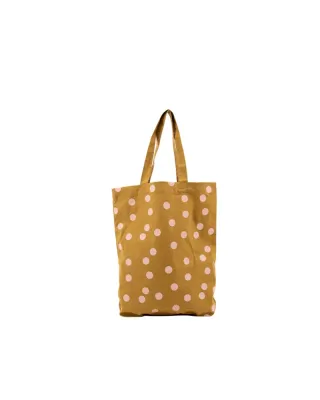 Tas polka dot gold roze