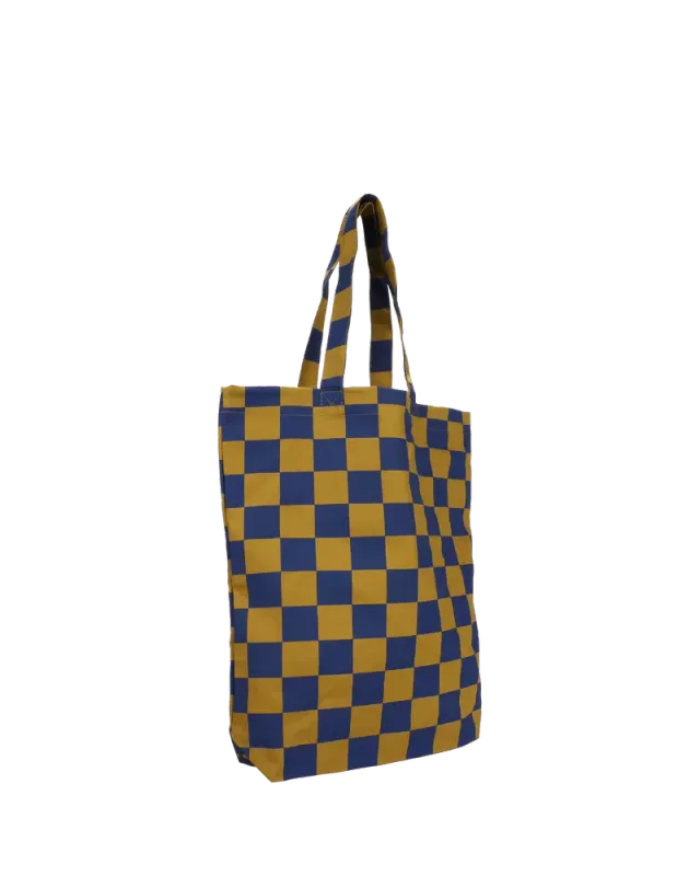 Tas checkerboard blauw groen