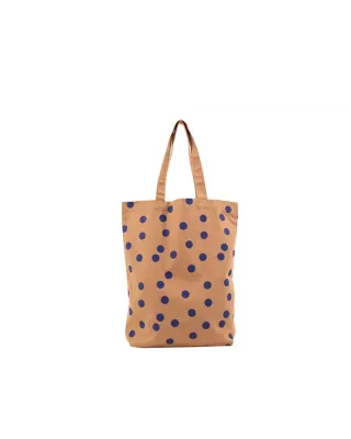 Tas polka dot bruin blauw