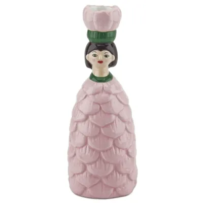 Kandelaar bloemenmeisje, roze