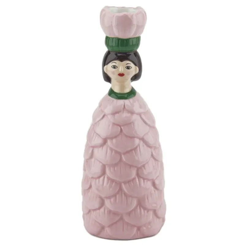 Kandelaar bloemenmeisje, roze