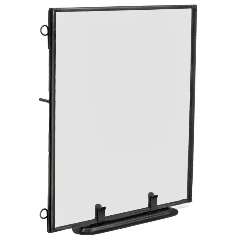 Fotolijst metaal met glas groot