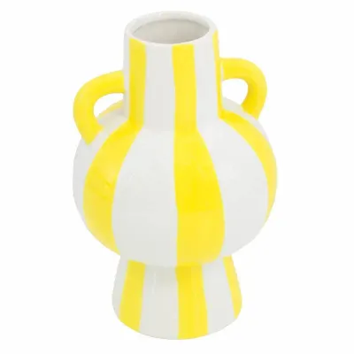 Vaas stripe geel met oortjes