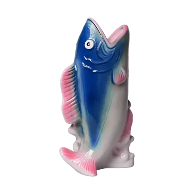 Vis vaas Kitsch Kitchen blauw-roze Vis vaas Kitsch Kitchen blauw-roze