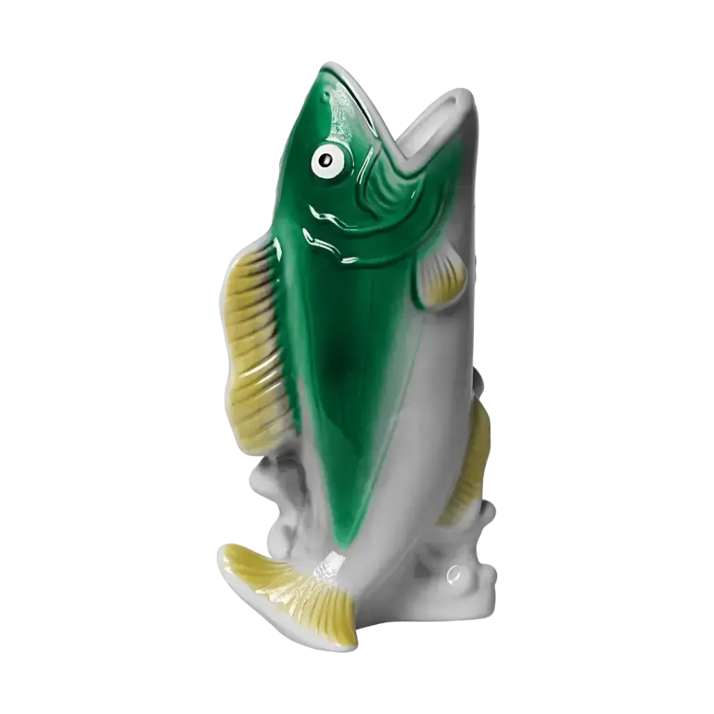 Vis vaas, Kitsch Kitchen, groen-geel Vis vaas, Kitsch Kitchen, groen-geel