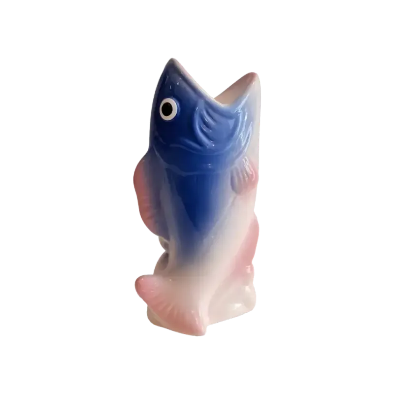 Vis kandelaar, Kitsch Kitchen, blauw-roze
