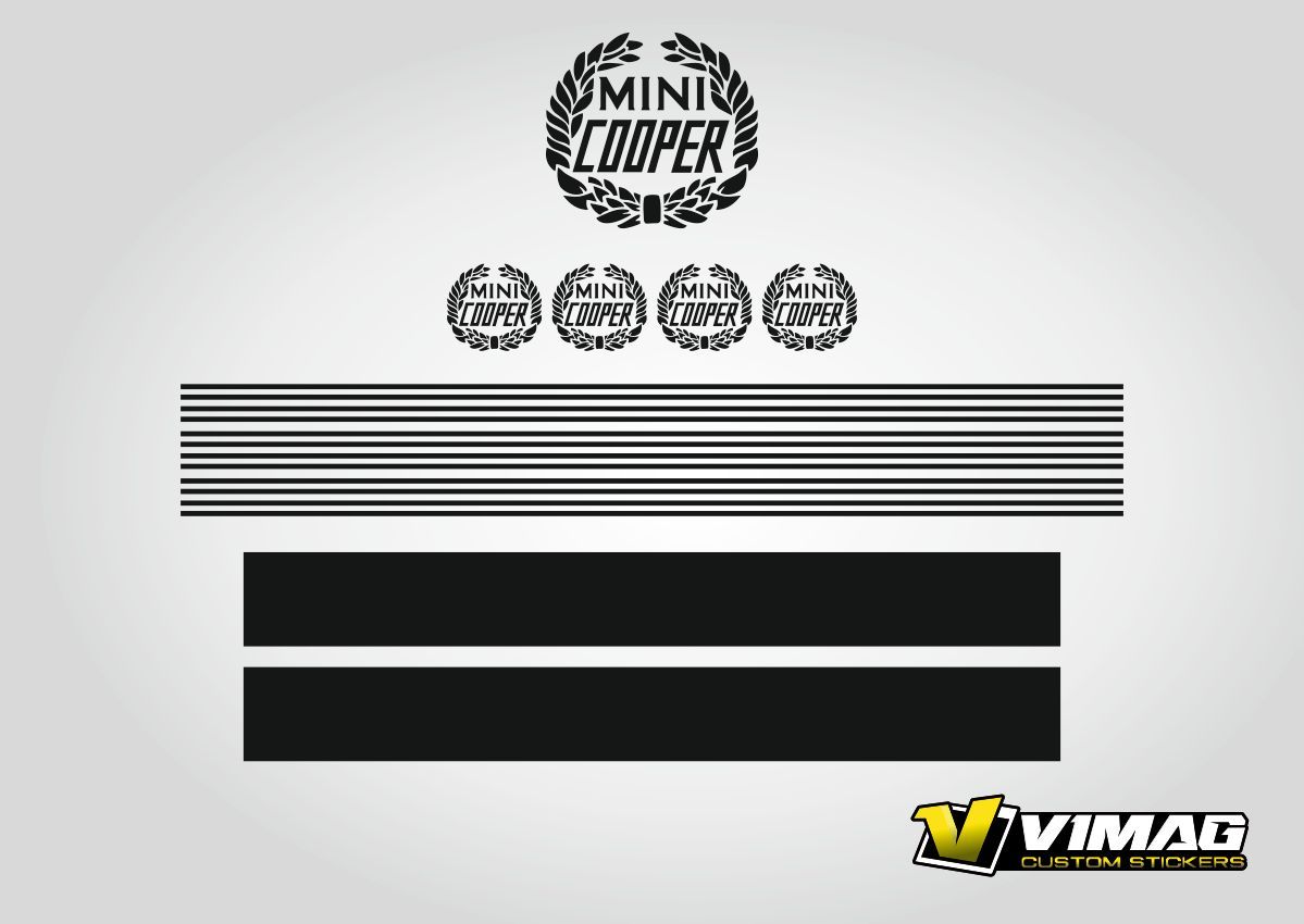 Pegatinas Compatibles restauración Mini cooper 1300