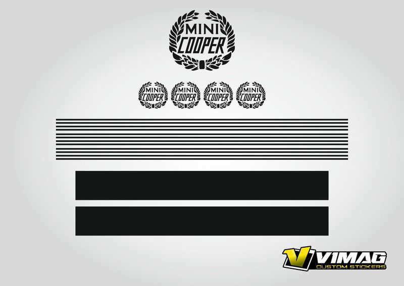 Pegatinas Compatibles restauración Mini cooper 1300