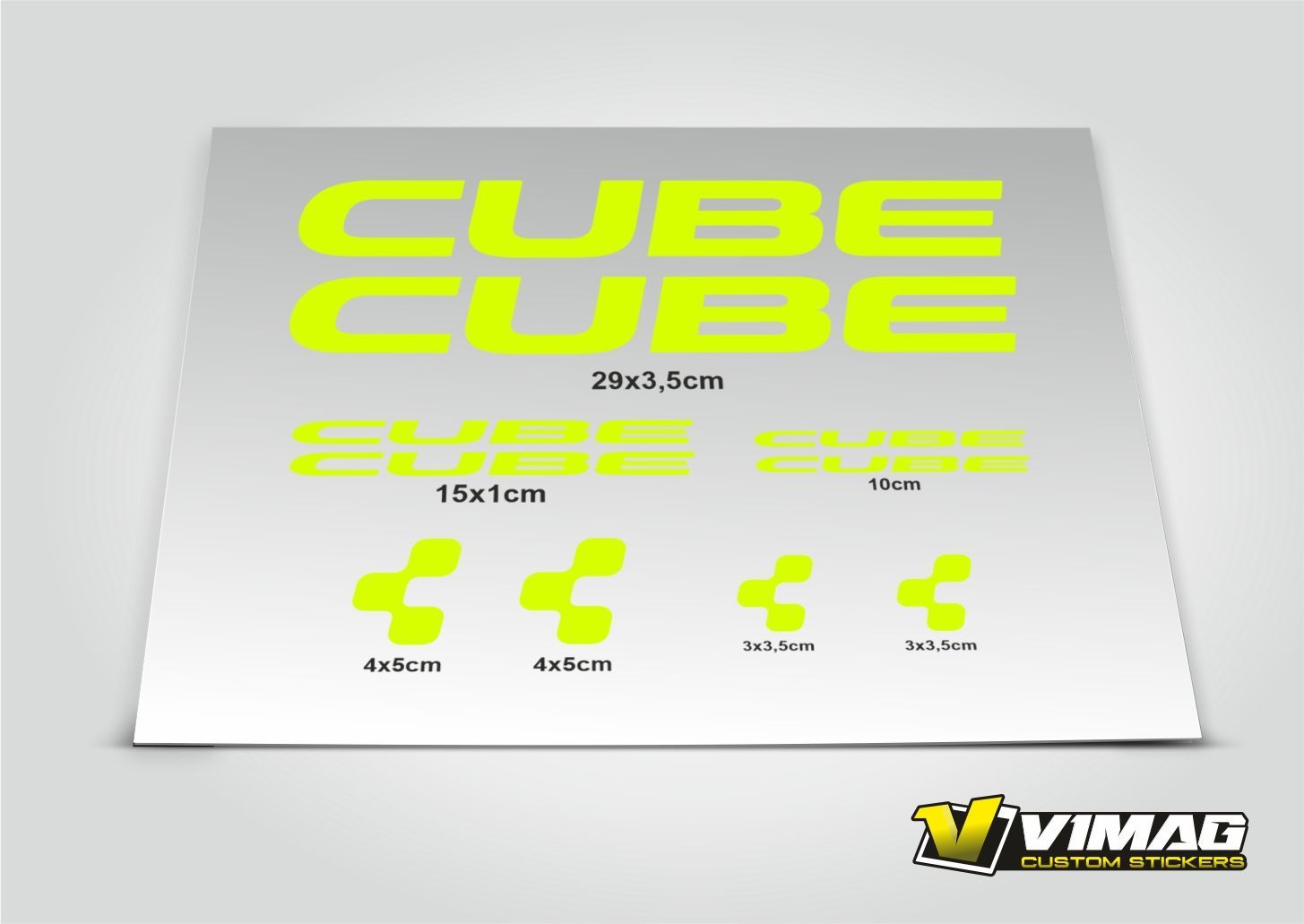 Pegatinas compatibles cuadro bici Cube Mod.1