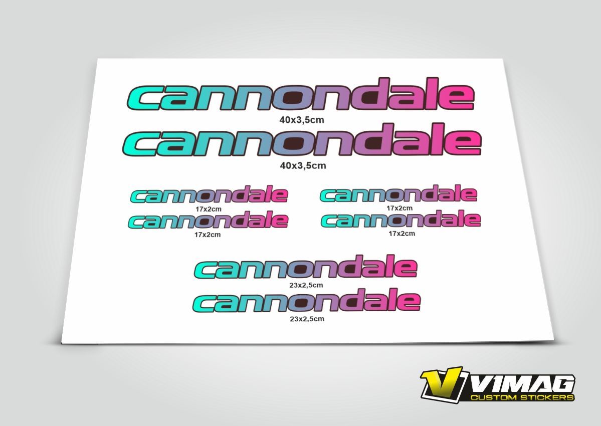 Pegatinas compatibles con cuadro bici Cannondale mod-3