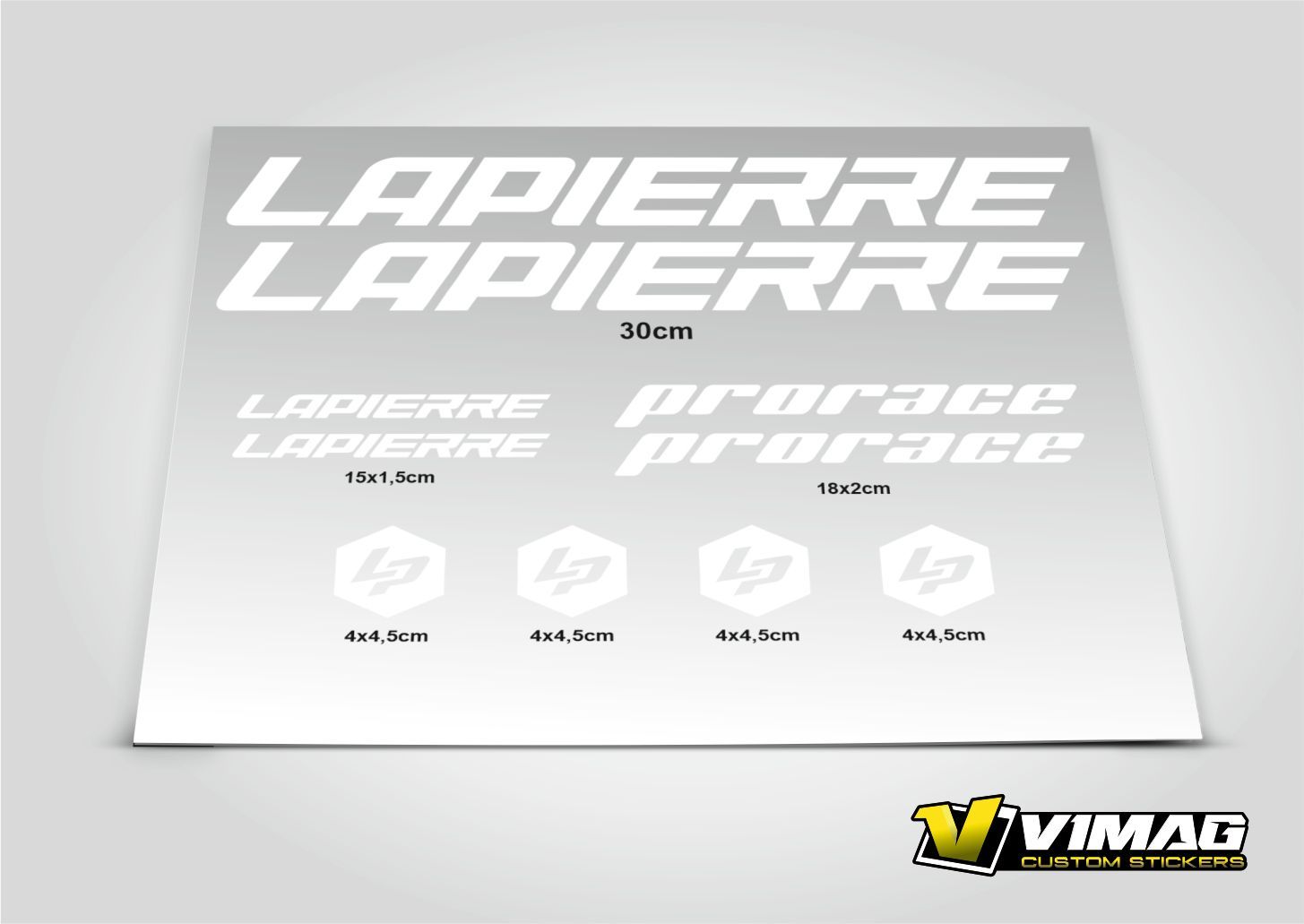 Pegatinas compatibles cuadro bici Lapierre Prorace