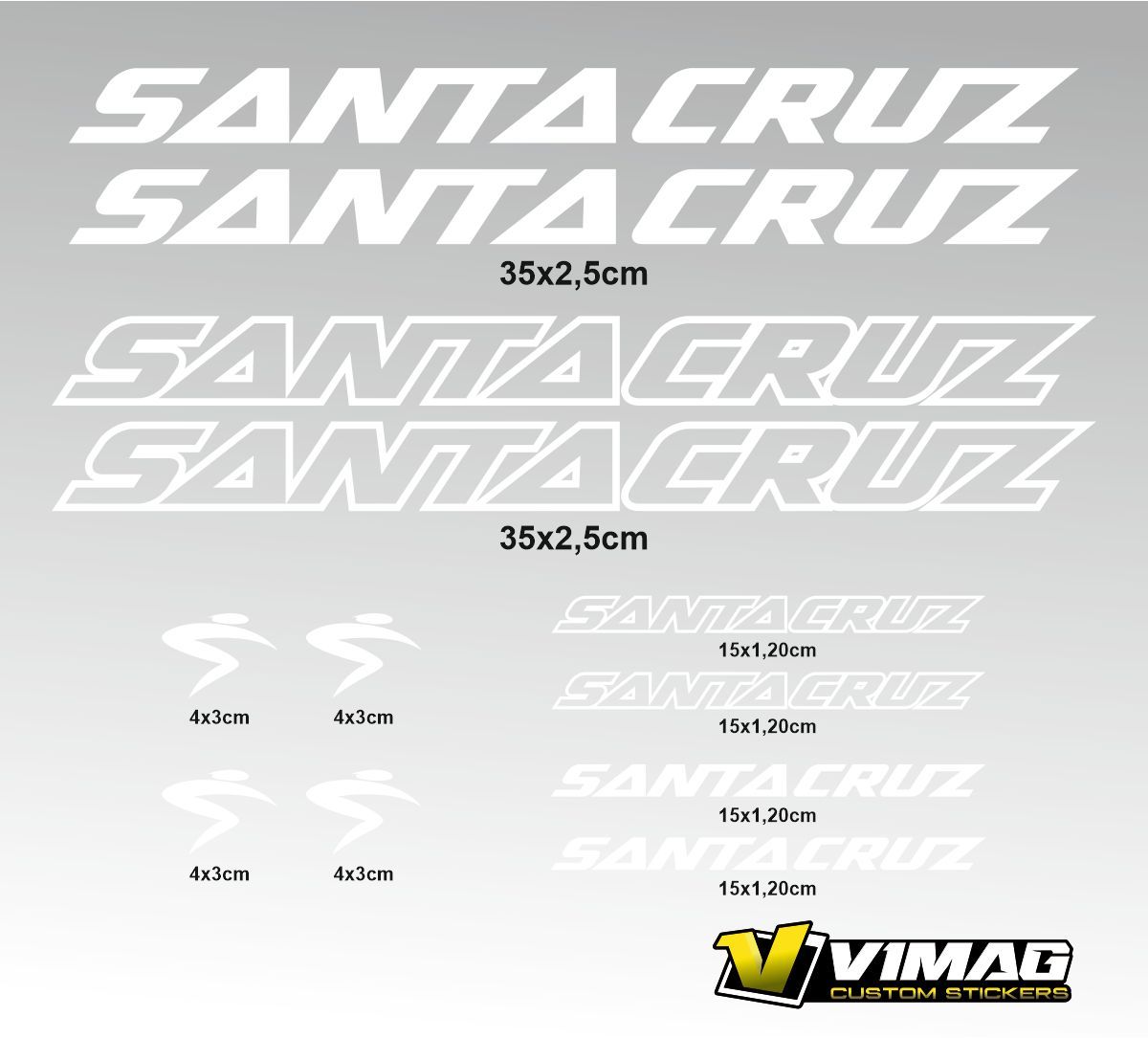 Pegatinas compatibles cuadro bici Santa Cruz Mod.1
