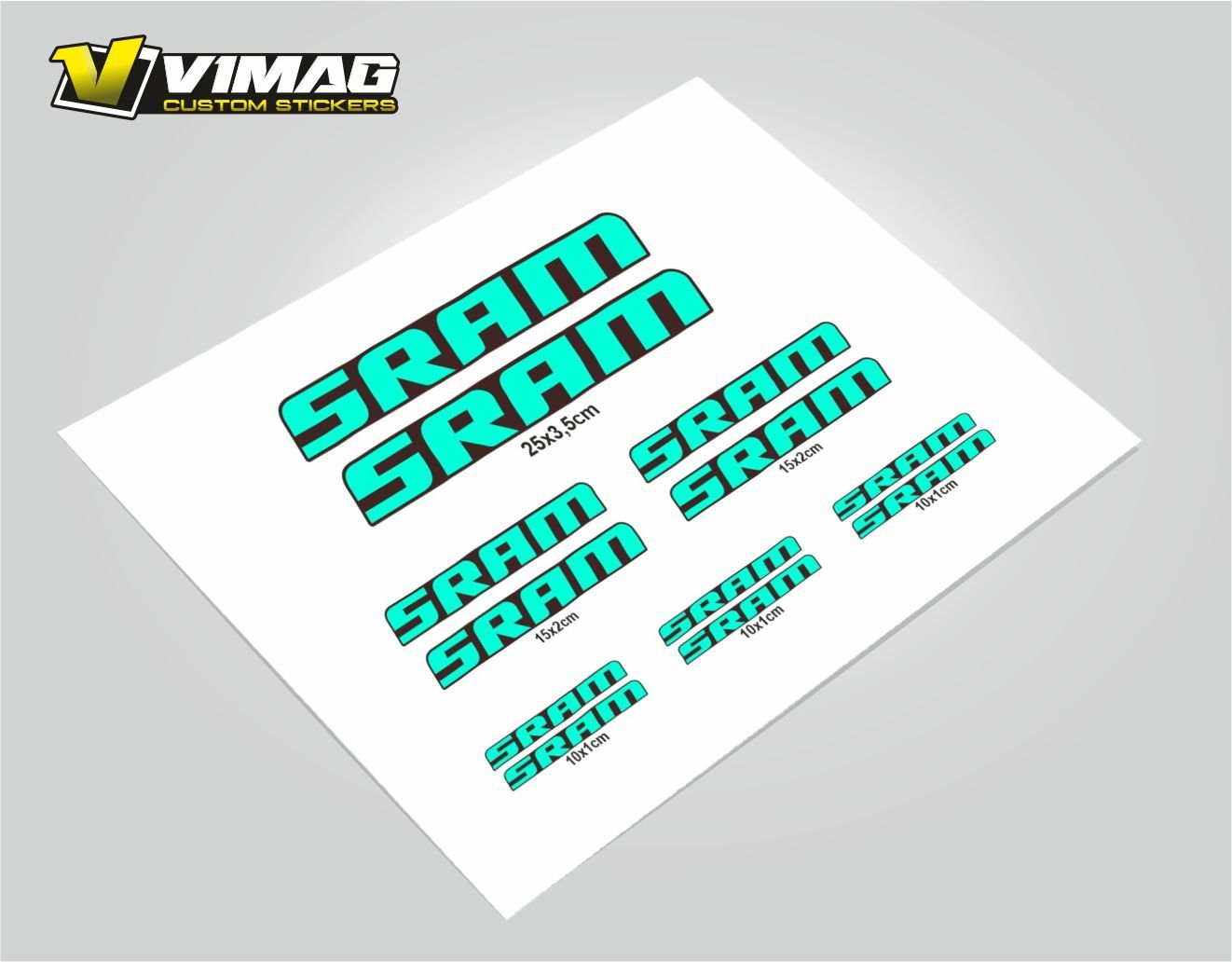 Pegatinas compatibles con cuadro bici Sram
