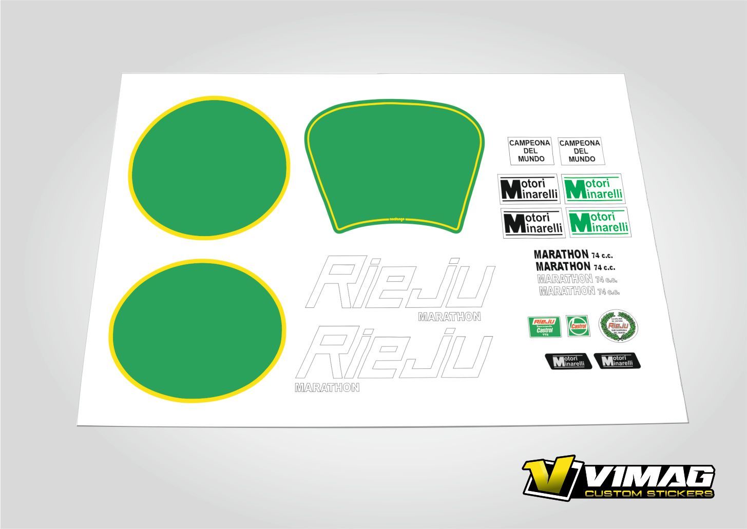 Pegatinas  compatible con moto Rieju Marathon 74 2ªserie