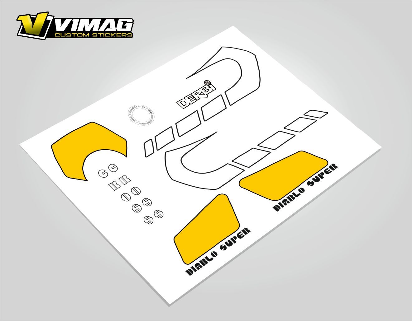 Pegatinas Compatibles Con Moto Derbi Diablo C4
