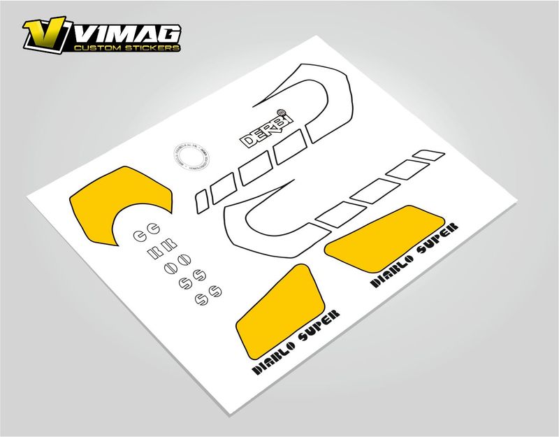 Pegatinas Compatibles Con Moto Derbi Diablo C4