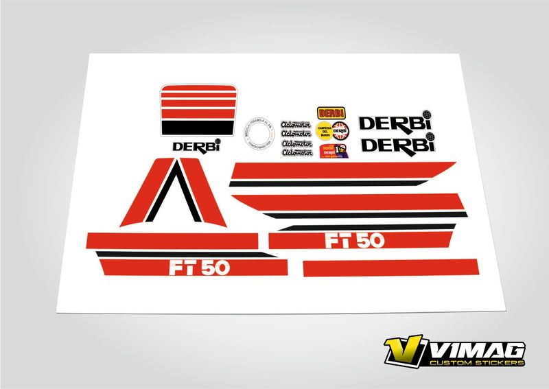 Pegatinas Compatibles Con Moto Derbi FT50