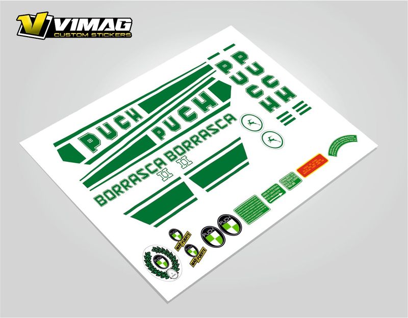 Pegatinas Compatibles Con Moto Puch Borrasca II