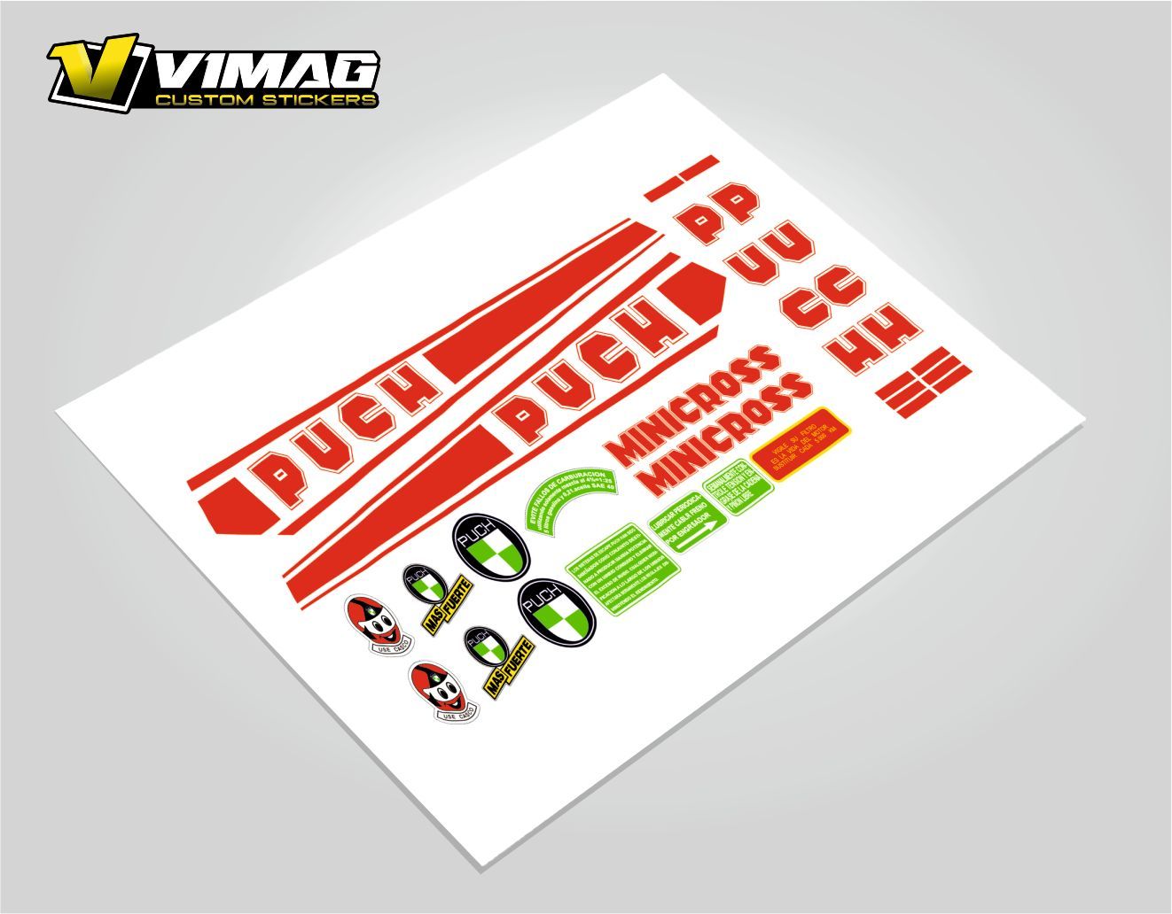 Pegatinas Compatibles Con Moto Puch Minicross