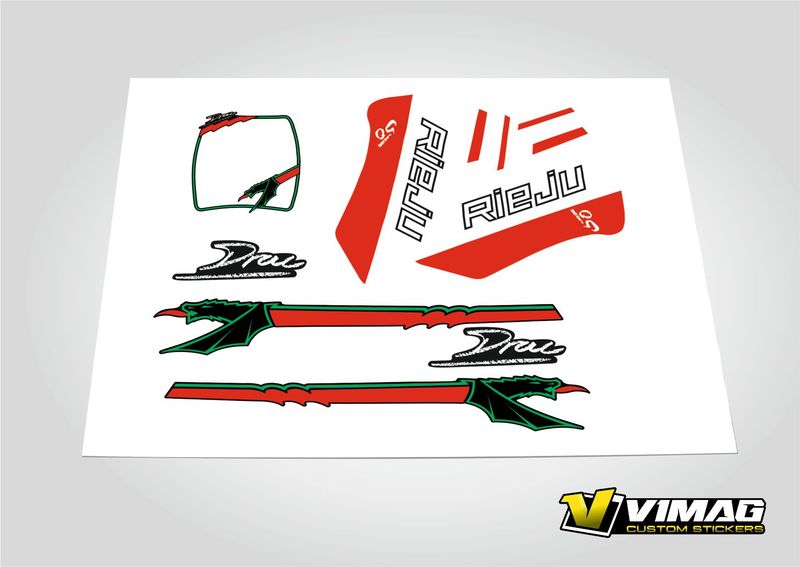 Pegatinas Compatibles Con Moto Rieju Drac 50 Premier Race