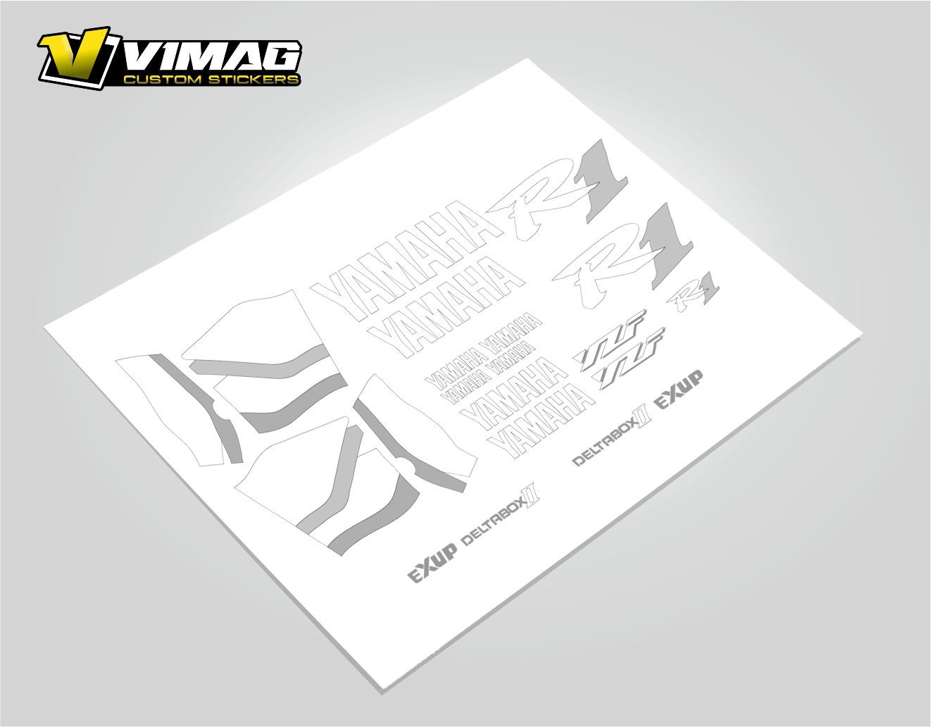 Kit de Pegatinas Compatibles Con Moto  Yamaha YZF R1 1999-2000 Azul