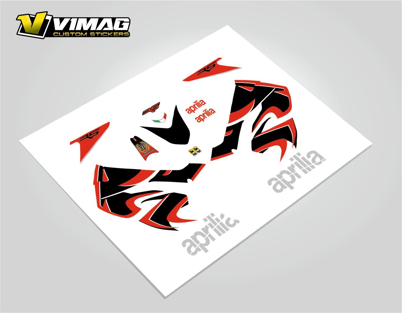 Kit De Pegatinas Compatibles Con Moto Aprilia RS 50 125 año 2010 Negra Kit De Pegatinas Compatibles Con Moto Aprilia RS 50 125 año 2010 Negra